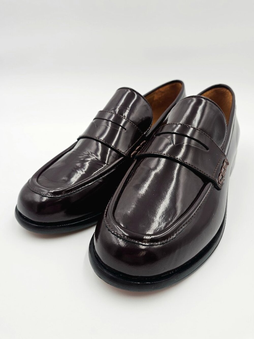 Thursday Boot Co Burgundy Patent Leather Dress Penny Loafers Women's Size 11 EUC